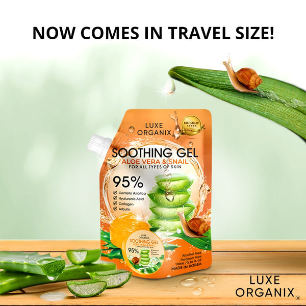 Luxe Organix Aloe Vera and Snail Soothing Gel 100 mL – Dea's Kitchen and  Pinoy Delicacies