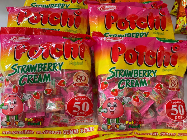 Potchi Strawberry Cream Gummy Candy (50pcs)