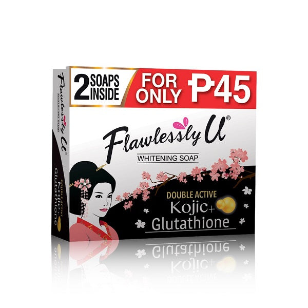 Flawlessly U Whitening Soap Kojic Plus Glutathione 2In1 65g