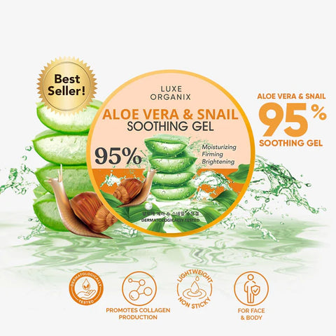 Luxe Organix Aloe Vera and Snail Soothing Gel 300 mL