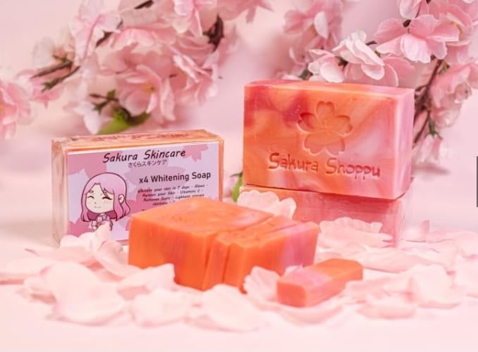 Sakura Shoppu x4 Whitening Soap