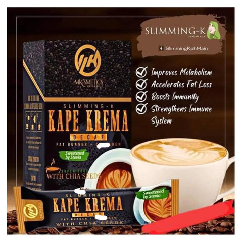 MK Slimming K Kape Krema Decaf Coffee Fat Burner + Collagen