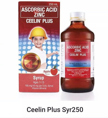 Ceelin Ascorbic Acid + Zinc Ceelin Plus Syrup 250ml