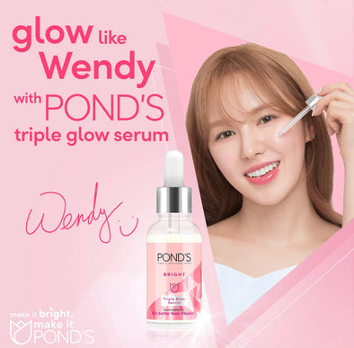 Ponds Bright Triple Glow Facial Serum with Gluta Boost and Niacinamide