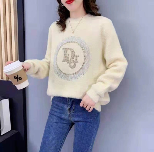 MARIA Premium Quality Korean Knitted Jumper (Color: Cream)