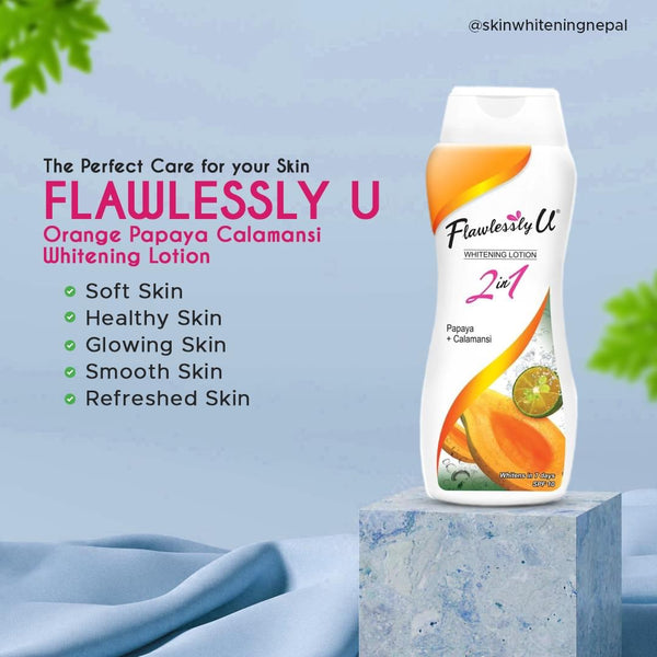 Flawlessly U Whitening Lotion Papaya + Calamansi 300 mL