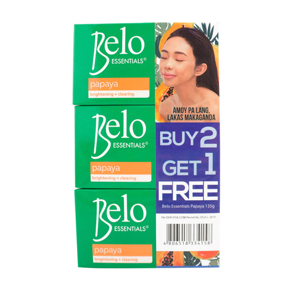 Belo Essentials Papaya Soap 135G Buy 2 Get 1 Free