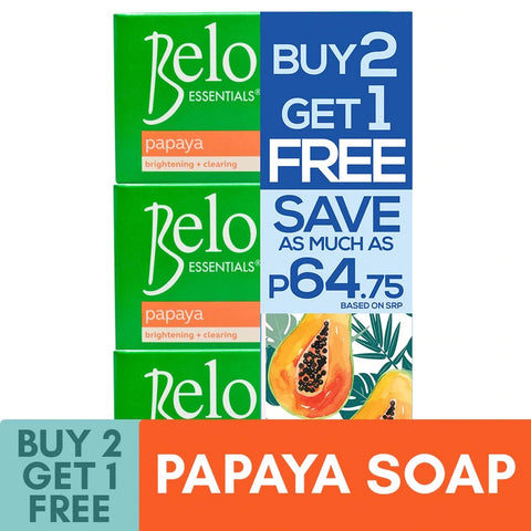 Belo Essentials Papaya Soap 135G Buy 2 Get 1 Free