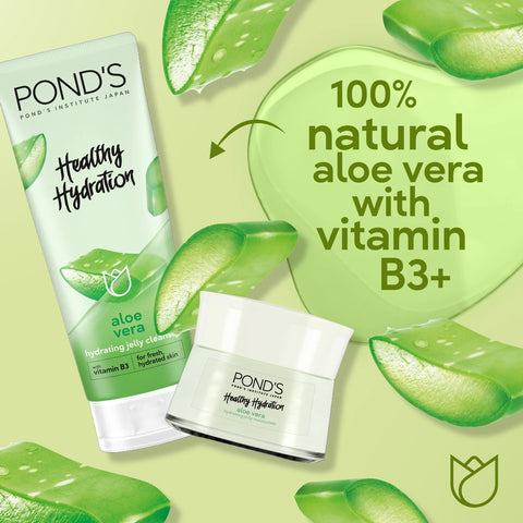 Ponds Healthy Hydration Aloe Vera Hydrating Jelly Cleanser with Vitamin B3