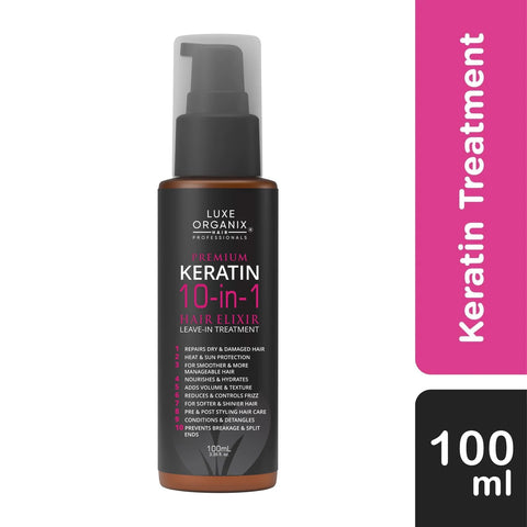 Luxe Organix KERATIN 10IN1 HAIR ELIXIR LEAVE-IN TREATMENT 100Ml