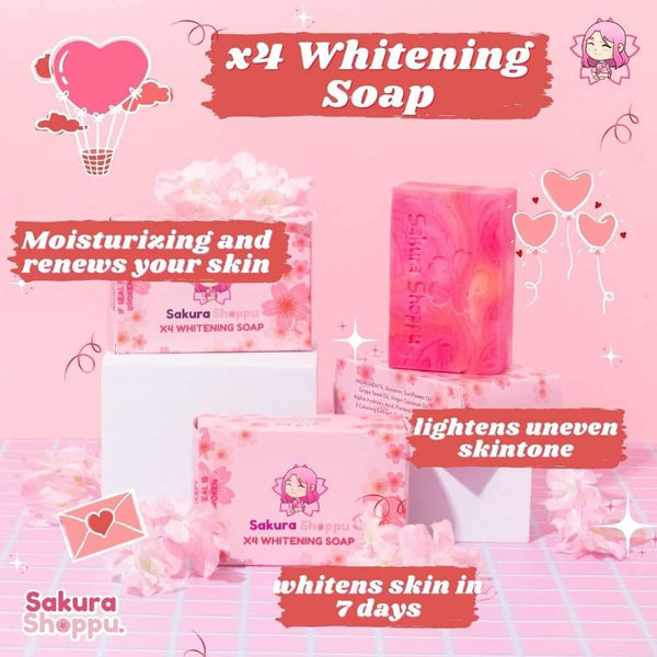 Sakura Shoppu x4 Whitening Soap