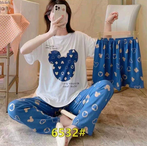 LEILA 3in1 Terno Pajama Set (Korean Sleepwear)