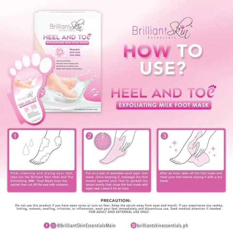 Brilliant Skin Heal and Toe Exfoliating Mask Milk